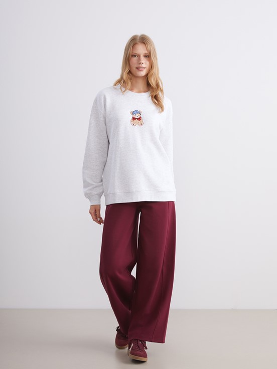 Sweatshirt AÇIK GRİ MELANJ