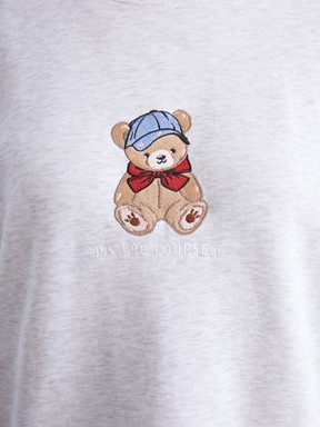 Sweatshirt AÇIK GRİ MELANJ