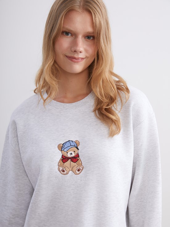 Sweatshirt AÇIK GRİ MELANJ