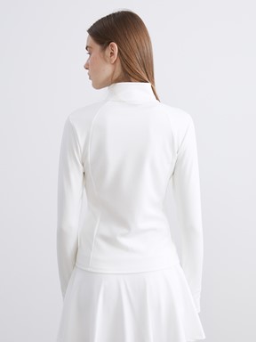Fermuarlı Sweatshirt EKRU