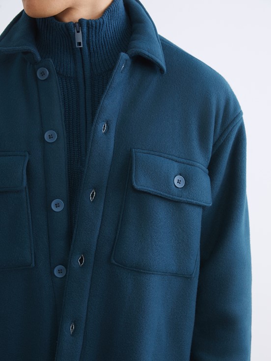 Gömlek Ceket PETROL MAVİ