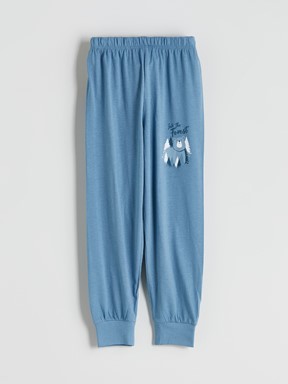 Pijama Alt KOYU PETROL BASKILI