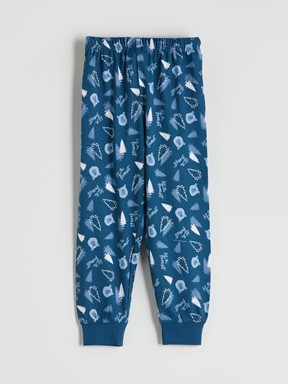 Pijama Alt KOYU PETROL BASKILI