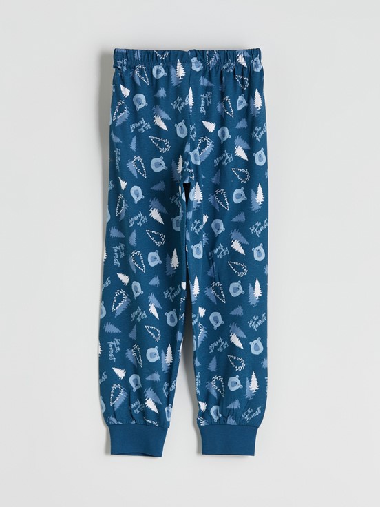 Pijama Alt KOYU PETROL BASKILI