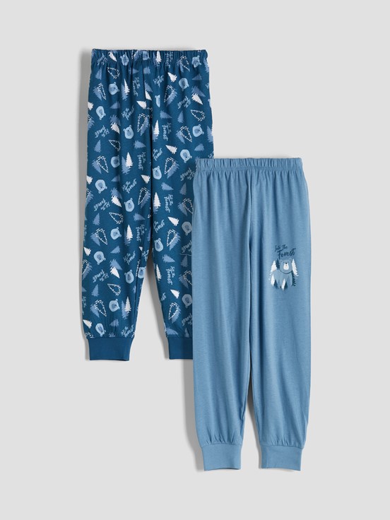 Pijama Alt KOYU PETROL BASKILI