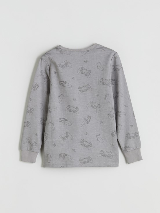 Pijama Takım GRİ BASKILI