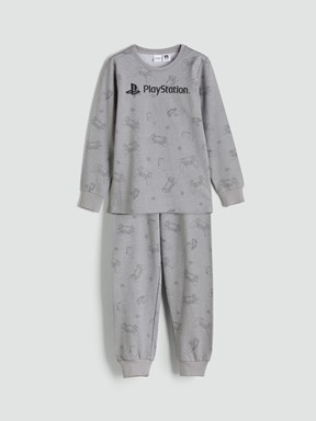 Pijama Takım GRİ BASKILI