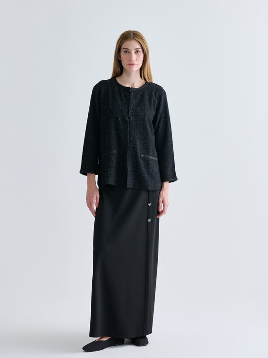 Hırka SİYAH JAKARLI