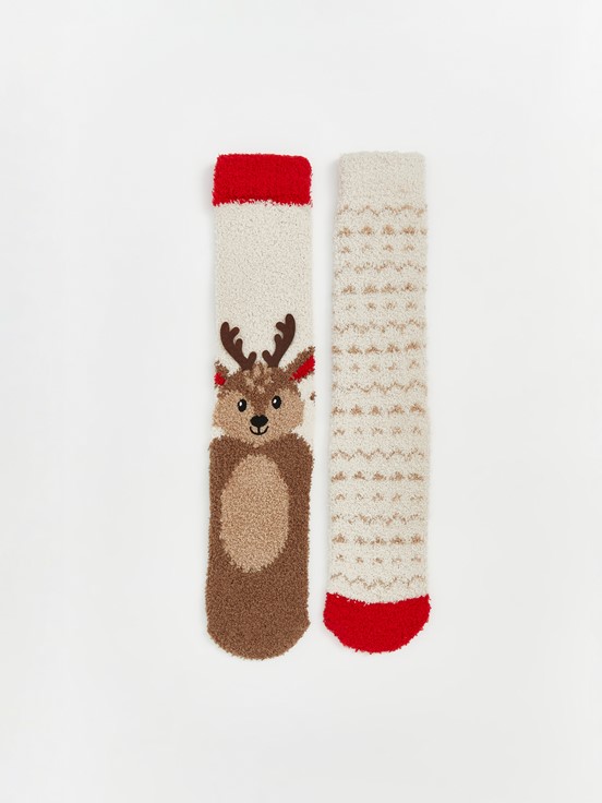 Ev Çorabı KARIŞIK RENK İPLİĞİ BOYALI