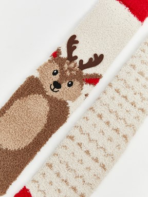 Ev Çorabı KARIŞIK RENK İPLİĞİ BOYALI