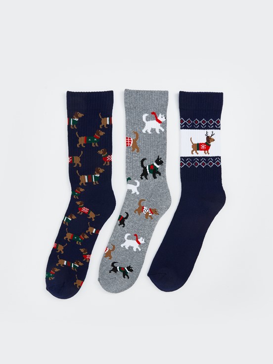 Soket Çorap KARIŞIK RENK İPLİĞİ BOYALI