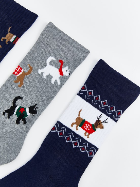 Soket Çorap KARIŞIK RENK İPLİĞİ BOYALI