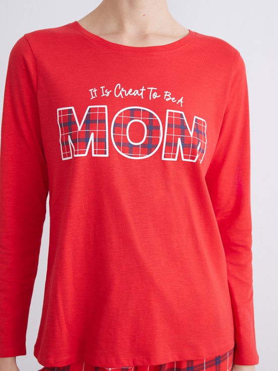 Pijama Takım KIRMIZI EKOSELİ