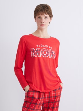 Pijama Takım KIRMIZI EKOSELİ