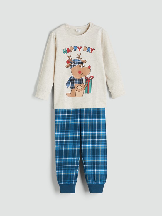 Pijama Takım BEJ MELANJ