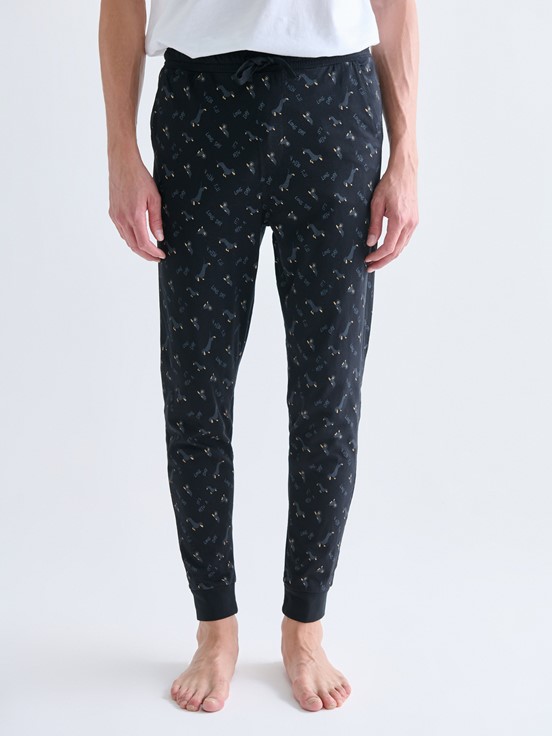 Pijama Alt SİYAH BASKILI