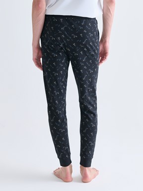 Pijama Alt SİYAH BASKILI