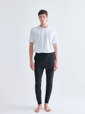 Pijama Alt SİYAH BASKILI