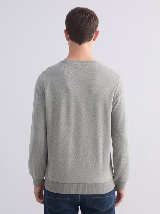 Sweatshirt AÇIK YEŞİL JAKARLI