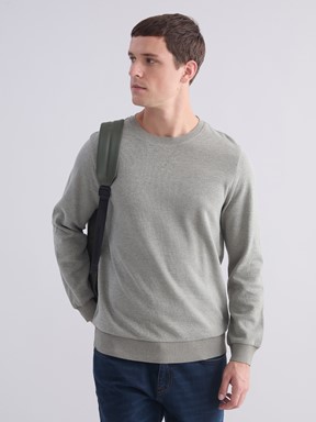 Sweatshirt AÇIK YEŞİL JAKARLI