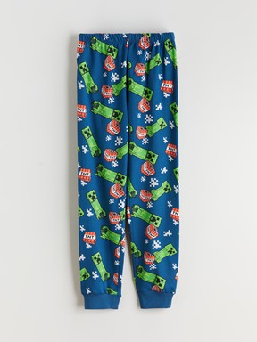 Pijama Takım KOYU PETROL BASKILI