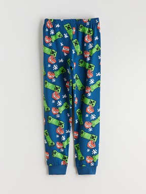 Pijama Takım KOYU PETROL BASKILI