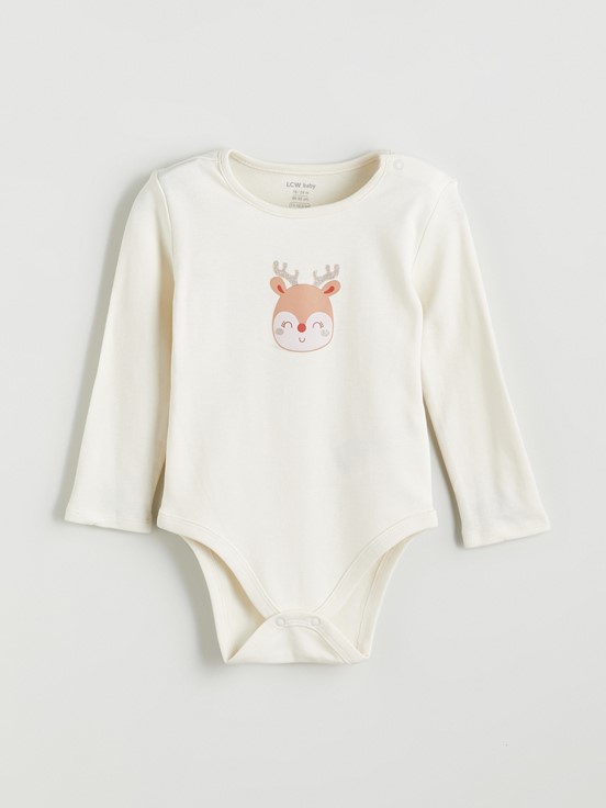 Çıtçıtlı Body KIRMIZI BASKILI