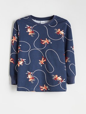 Pijama Takım LACİVERT BASKILI