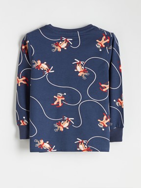 Pijama Takım LACİVERT BASKILI