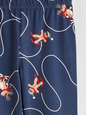 Pijama Takım LACİVERT BASKILI