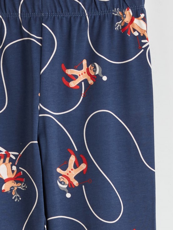 Pijama Takım LACİVERT BASKILI