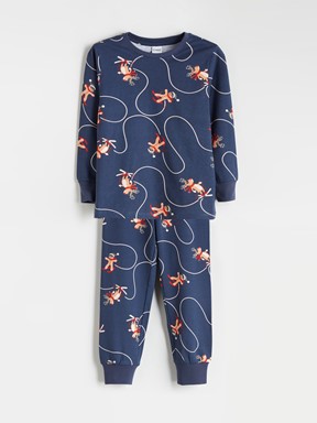 Pijama Takım LACİVERT BASKILI