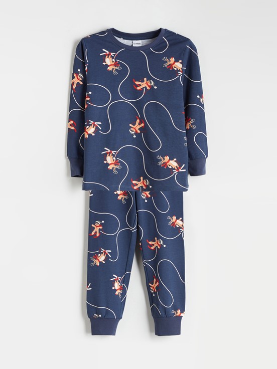 Pijama Takım LACİVERT BASKILI