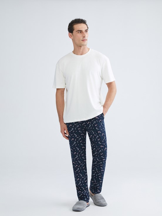 Pijama Alt LACİVERT BASKILI