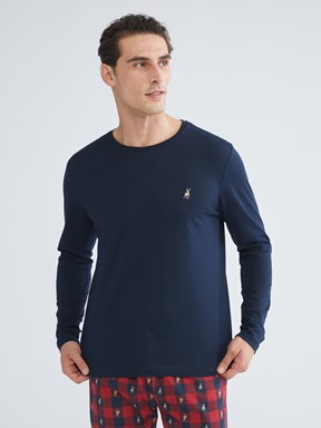 Pijama Takım LACİVERT BASKILI