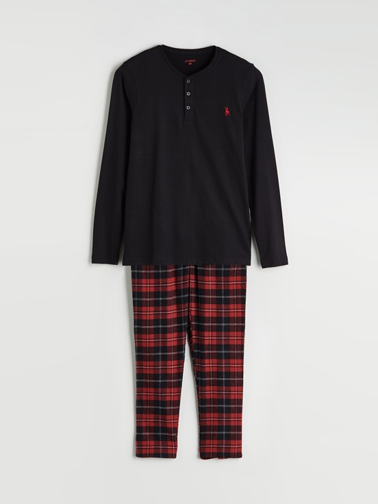 Pijama Takım KIRMIZI BASKILI