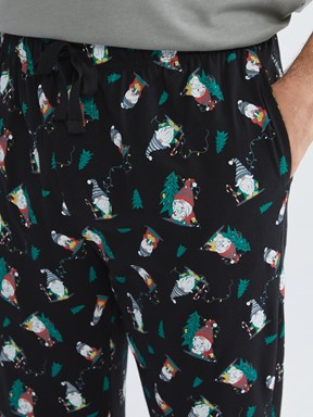 Pijama Alt SİYAH BASKILI