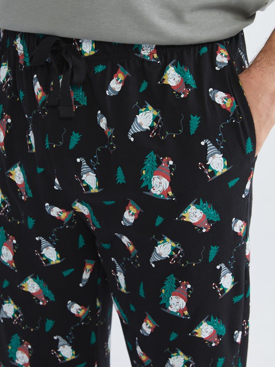 Pijama Alt SİYAH BASKILI