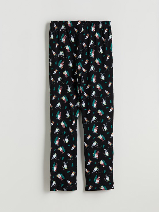Pijama Alt SİYAH BASKILI
