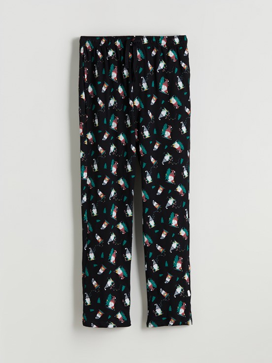 Pijama Alt SİYAH BASKILI