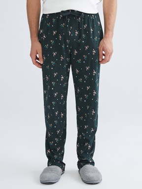 Pijama Alt YEŞİL BASKILI