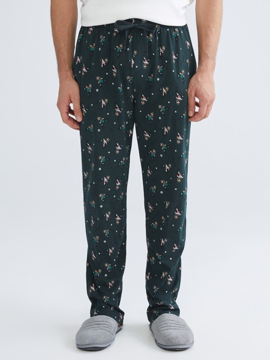 Pijama Alt YEŞİL BASKILI