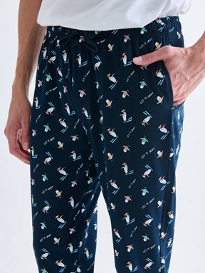Pijama Alt LACİVERT BASKILI