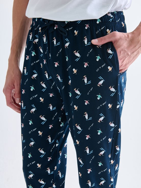 Pijama Alt LACİVERT BASKILI