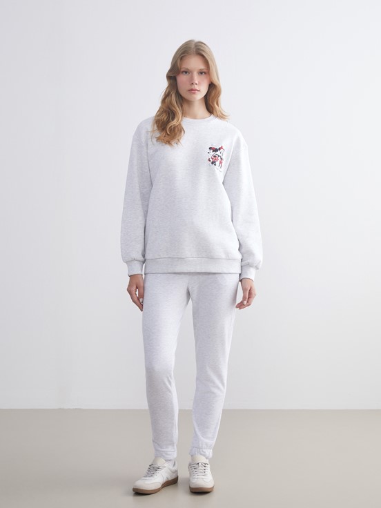 Sweatshirt AÇIK GRİ MELANJ