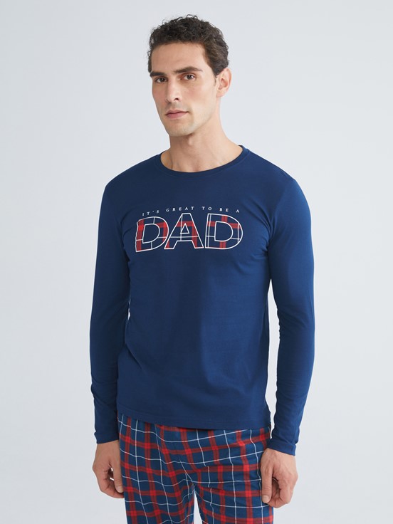 Pijama Takım LACİVERT BASKILI