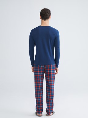 Pijama Takım LACİVERT BASKILI