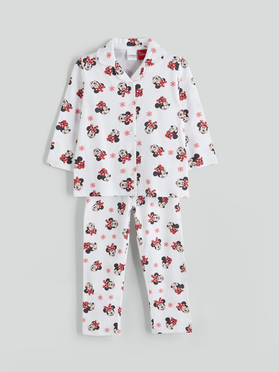 Pijama Takım BEYAZ BASKILI