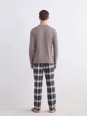 Pijama Takım LACİVERT EKOSELİ