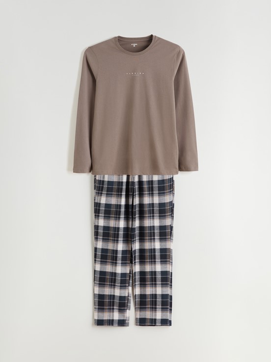 Pijama Takım LACİVERT EKOSELİ